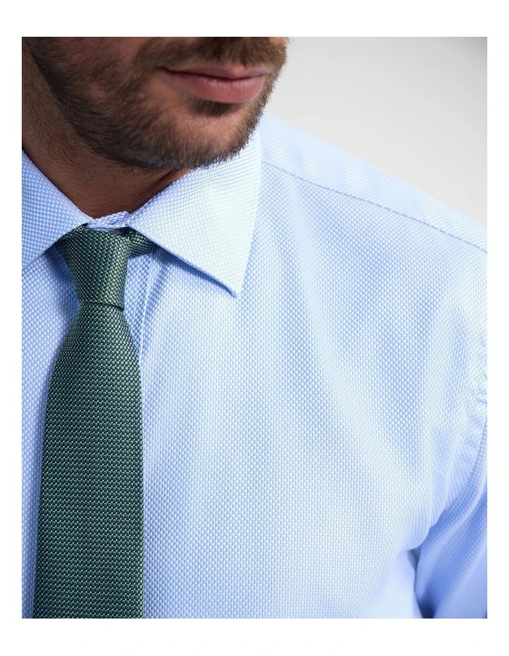 Regent Classic Fit Cotton Shirt in Sky Blue/White image 6