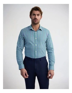 Beckton Slim Fit Cotton Shirt in Green