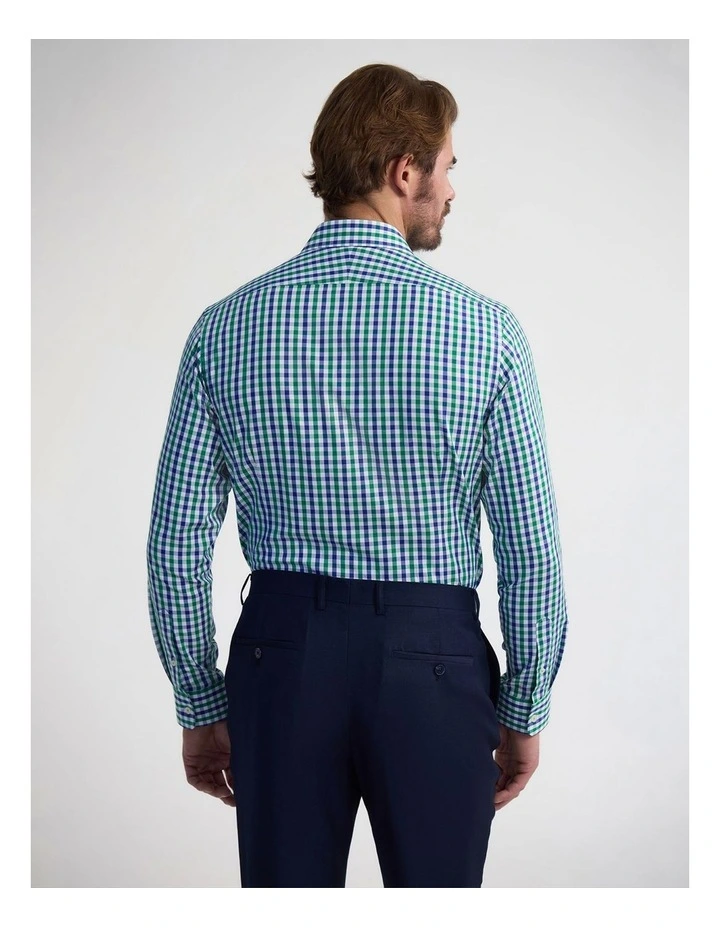 Beckton Slim Fit Cotton Shirt in Green image 4