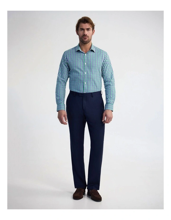 Beckton Slim Fit Cotton Shirt in Green image 5