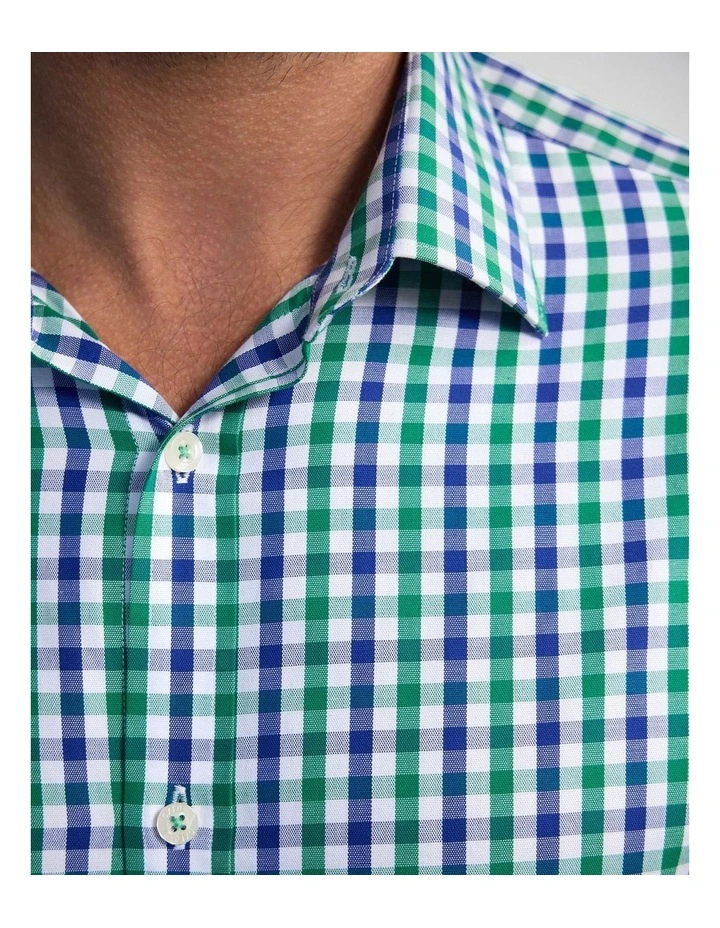 Beckton Slim Fit Cotton Shirt in Green image 6