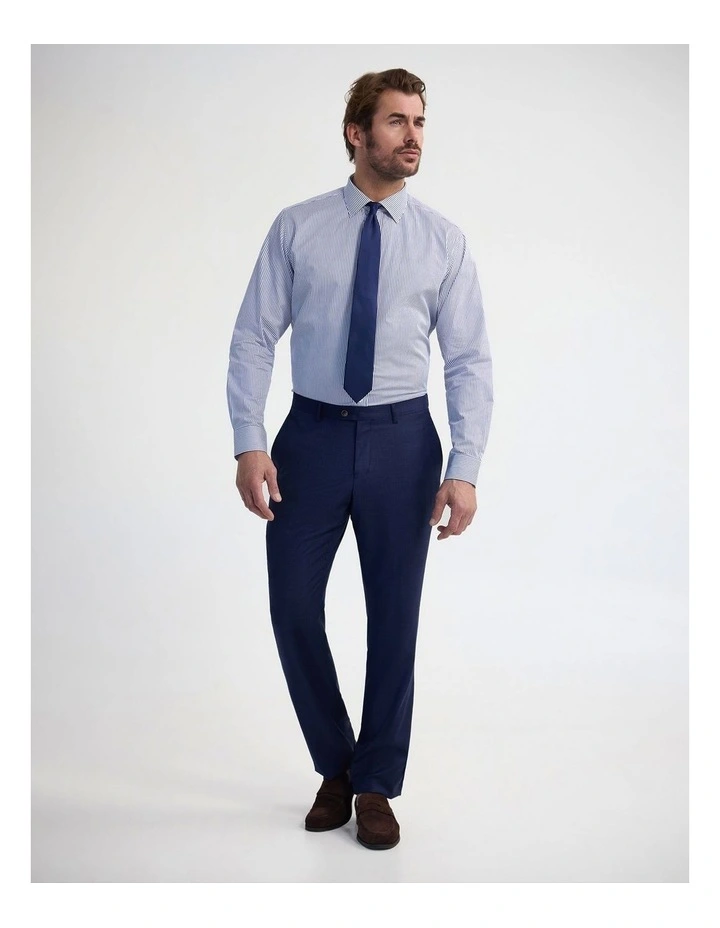 Islington Classic Fit Shirt in Navy Stripe image 5