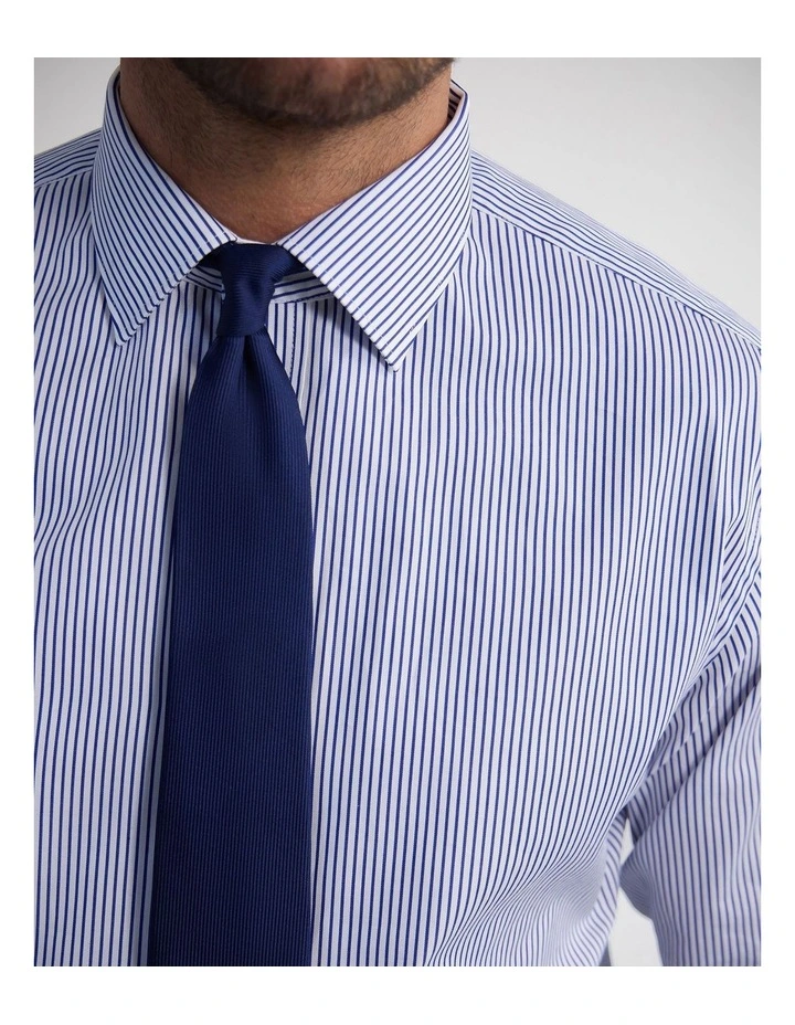 Islington Classic Fit Shirt in Navy Stripe image 6