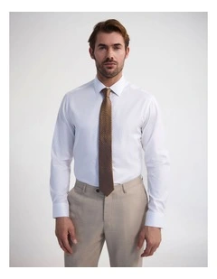 Beckton Slim Fit Cotton Luxury Shirt in White