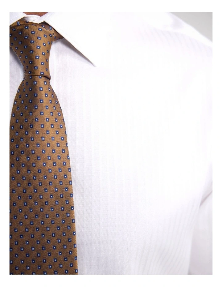 Beckton Slim Fit Cotton Luxury Shirt in White image 6