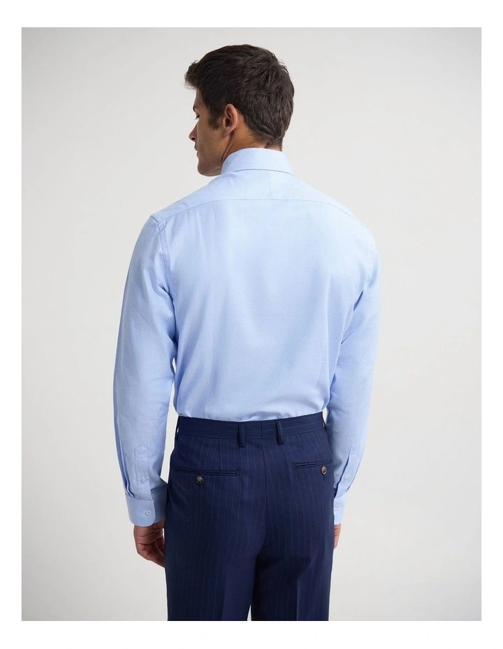Trafalgar Slim Fit Cotton Luxury Shirt in Blue image 4