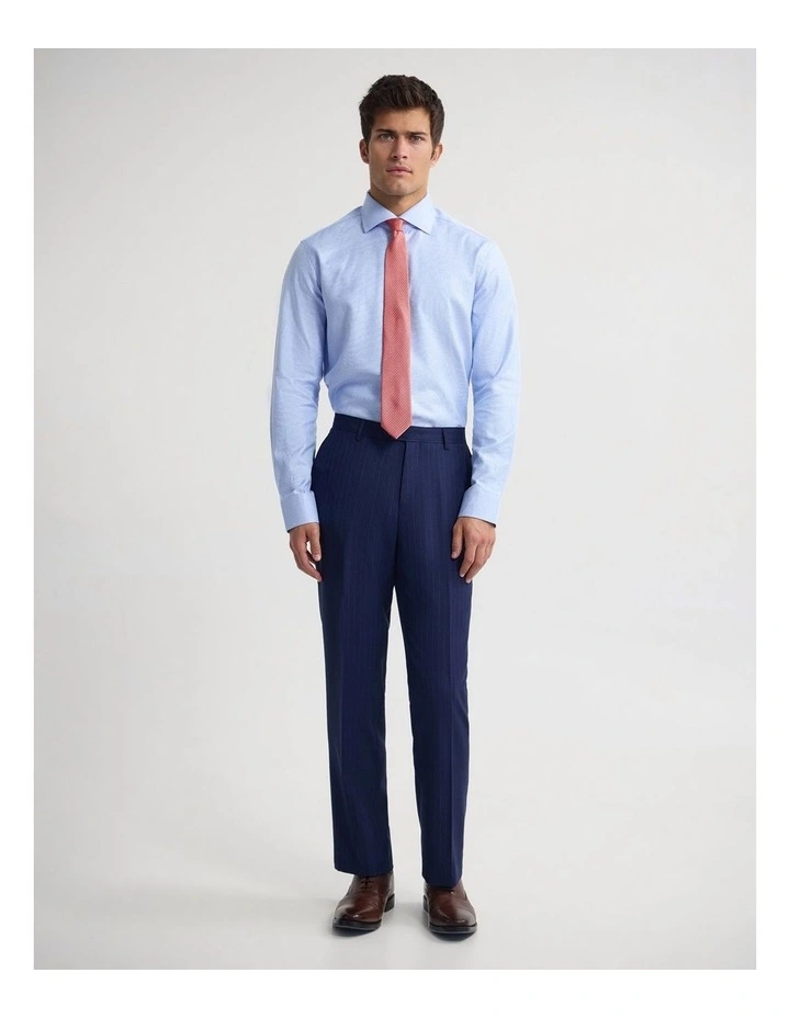 Trafalgar Slim Fit Cotton Luxury Shirt in Blue image 5