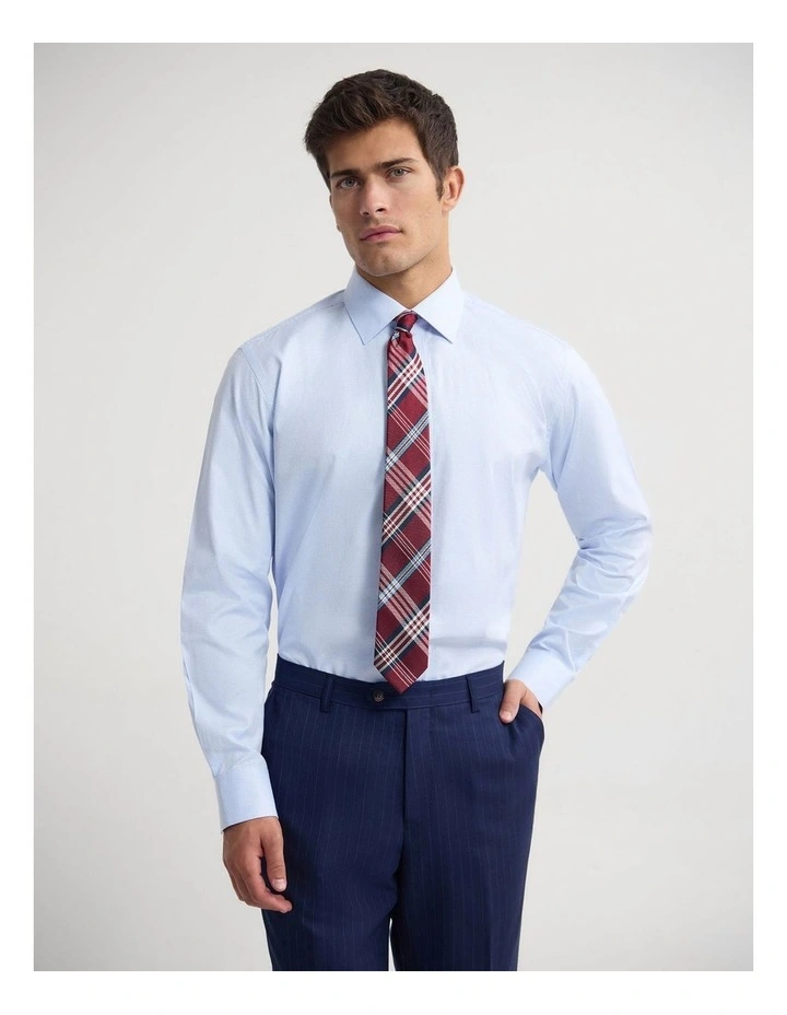 Islington Classic Fit Cotton Luxury Shirt in Blue Check image 1