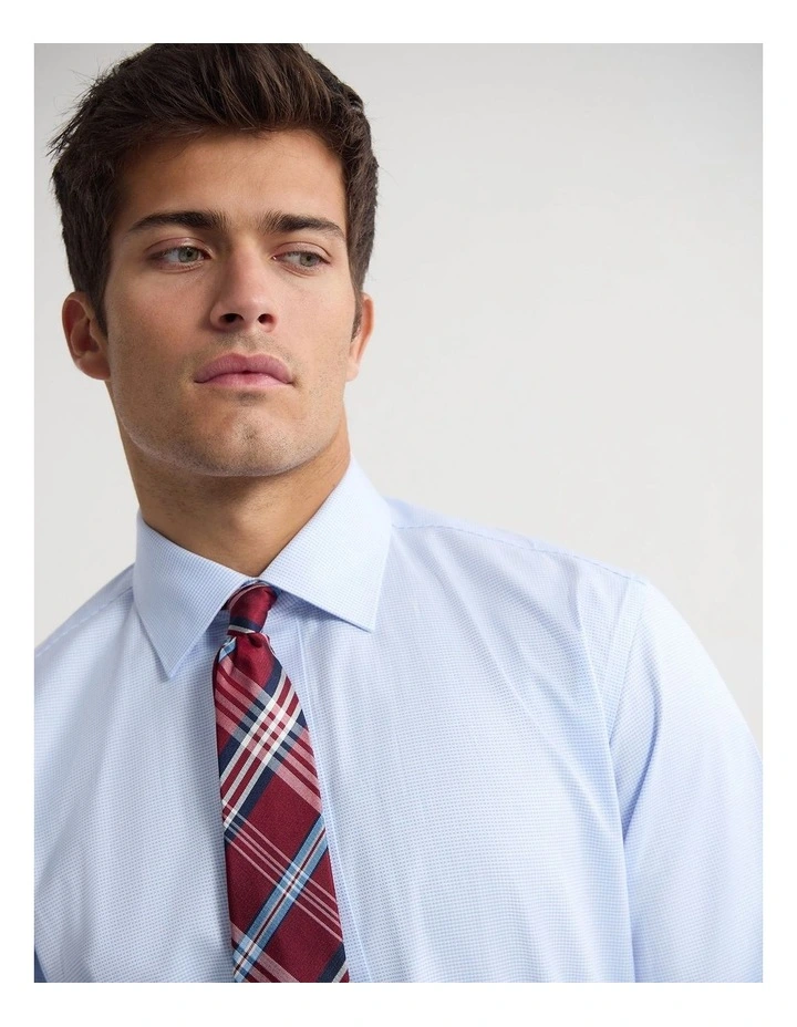Islington Classic Fit Cotton Luxury Shirt in Blue Check image 2