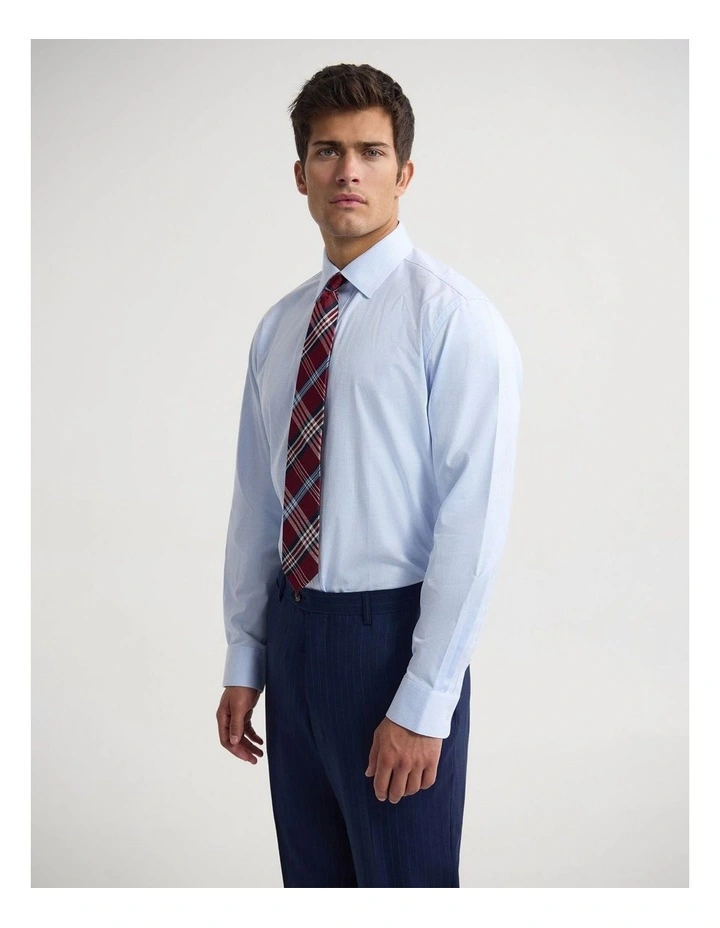Islington Classic Fit Cotton Luxury Shirt in Blue Check image 3