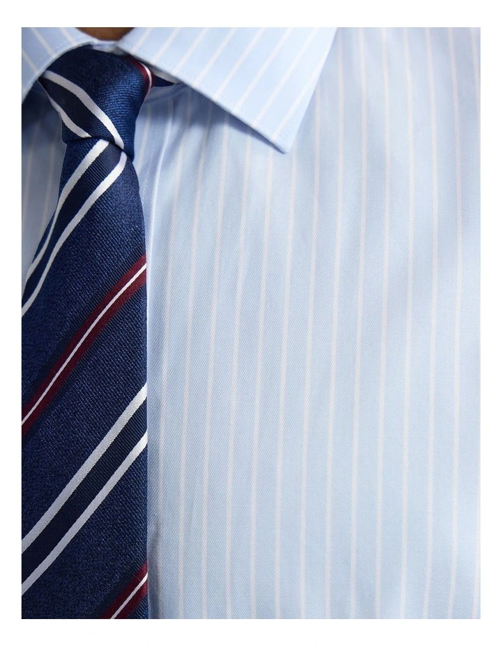 Islington Classic Fit Cotton Luxury Shirt in Sky Stripe image 5