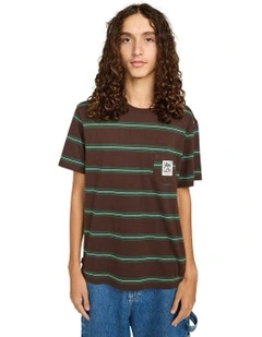 Big Foot Pocket Label T-Shirt in Brown