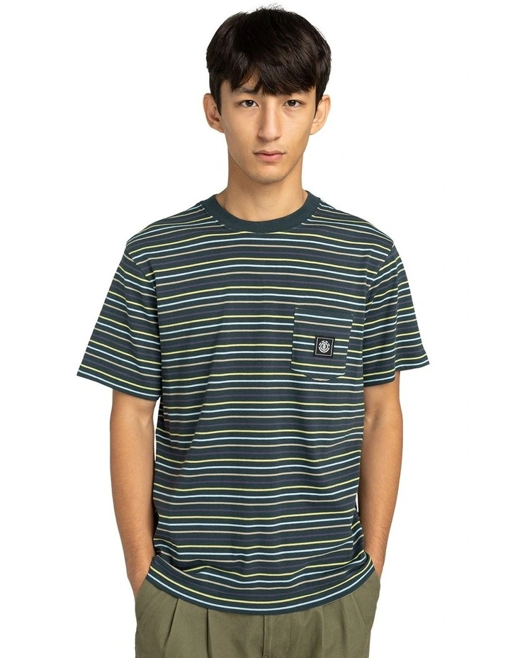 Icon Label Pocket T-Shirt in Green image 1