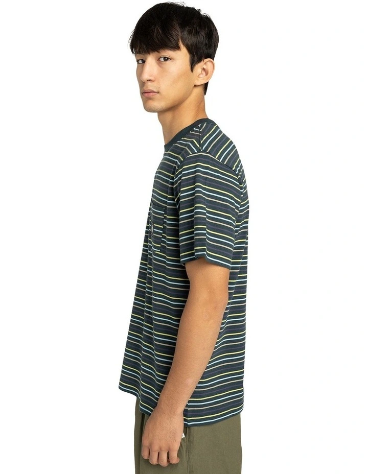 Icon Label Pocket T-Shirt in Green image 3