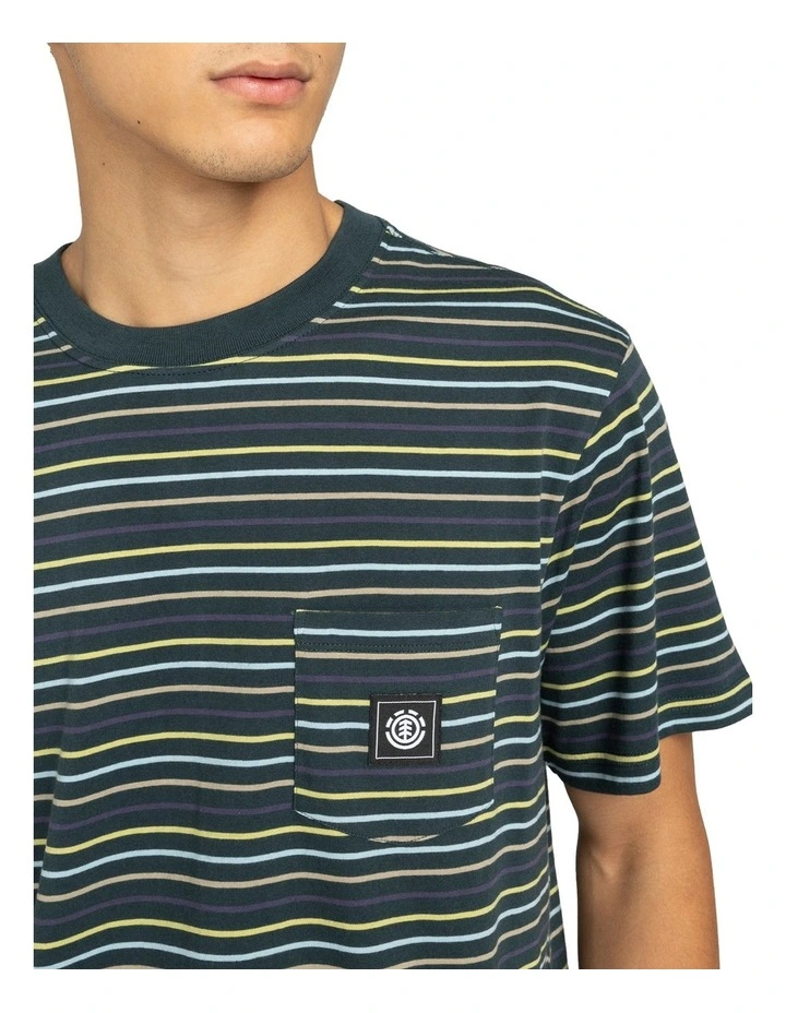 Icon Label Pocket T-Shirt in Green image 4