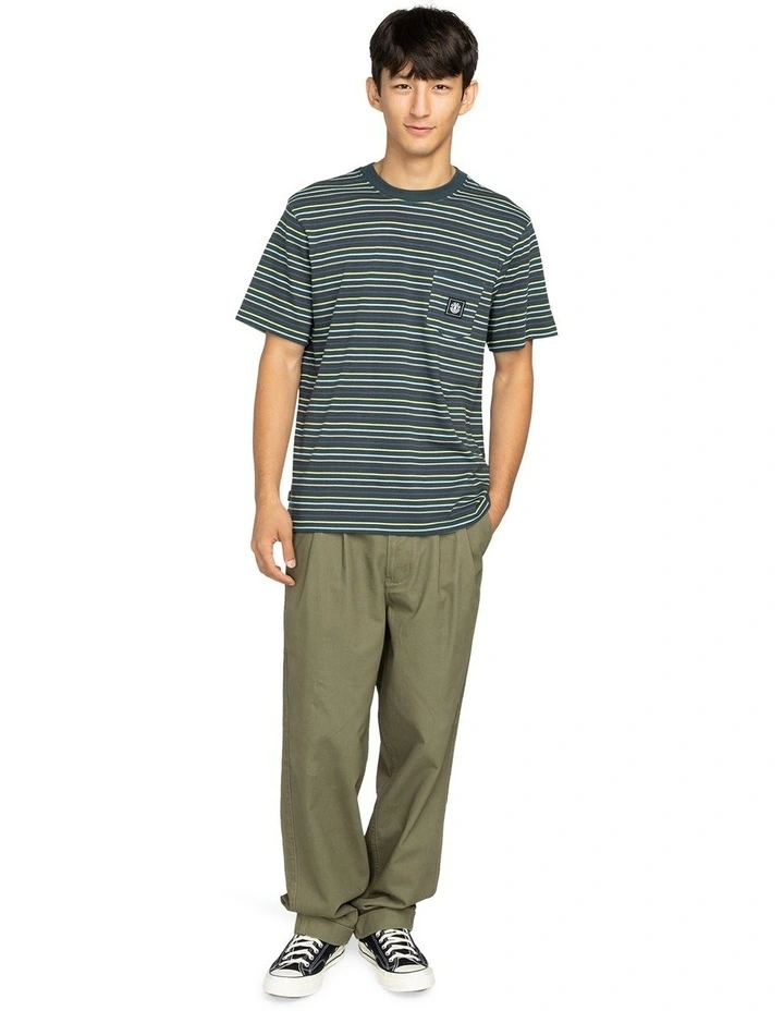 Icon Label Pocket T-Shirt in Green image 5