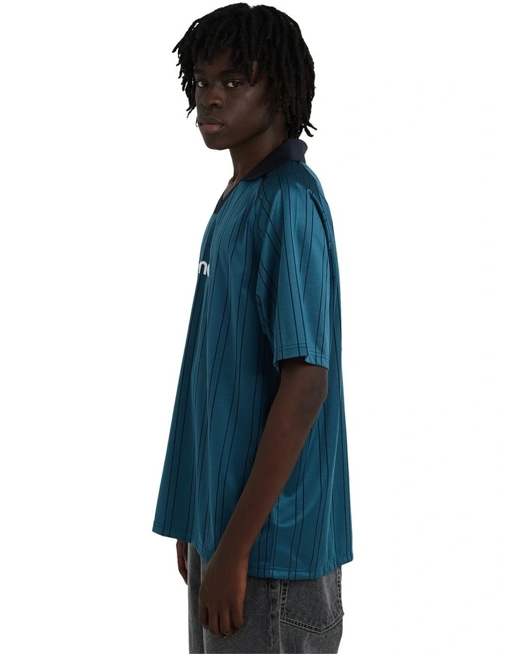 Lowcase Soccer T-Shirt Mallard Blue Stripes image 3