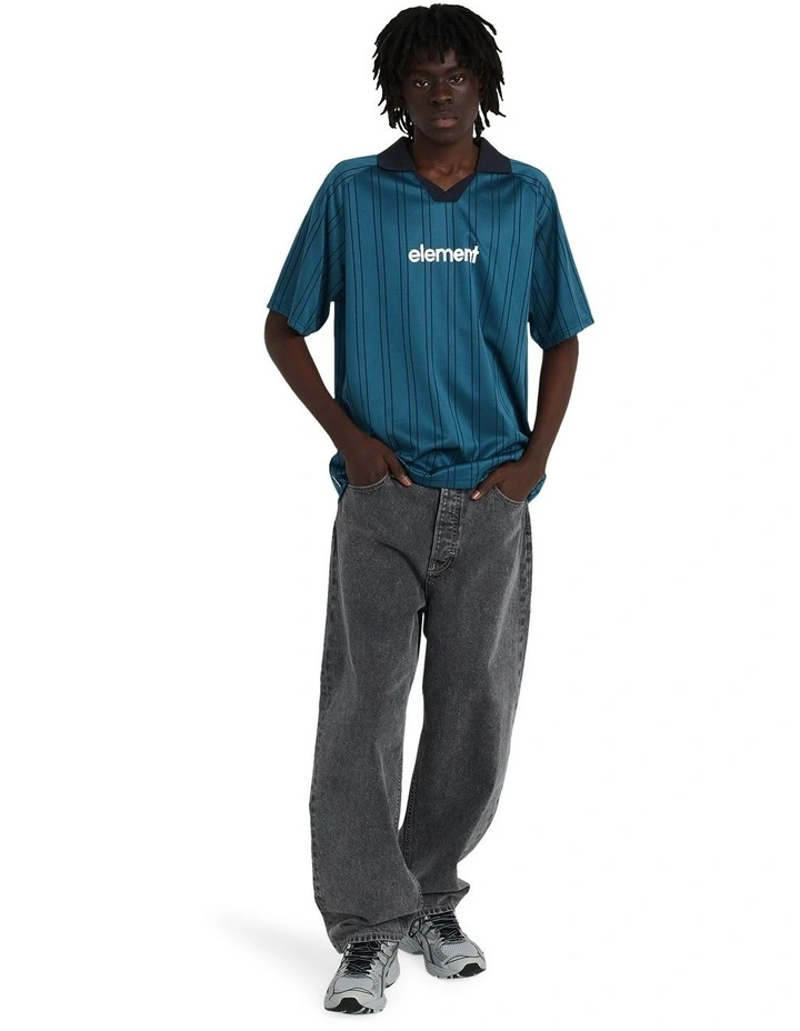 Lowcase Soccer T-Shirt Mallard Blue Stripes image 5