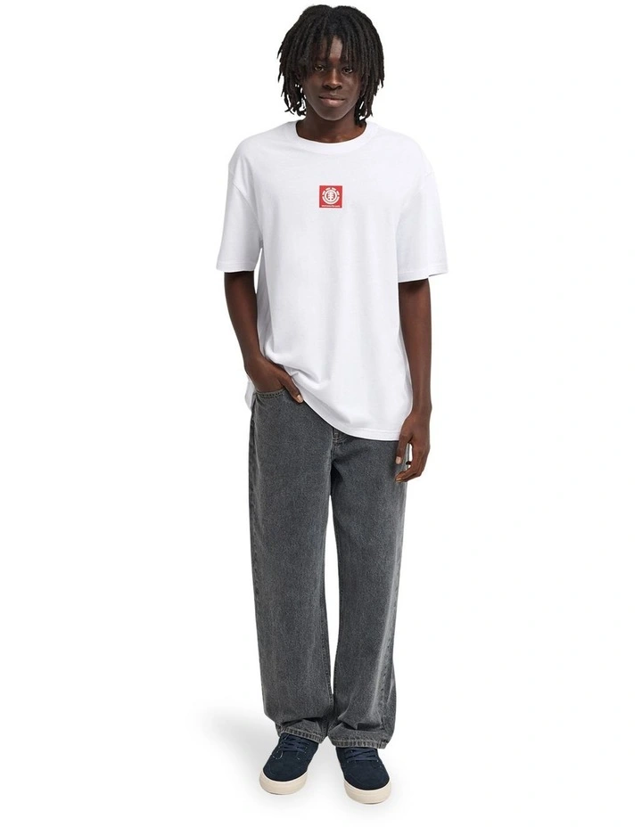 Square Logo T-shirt in Optic White image 3