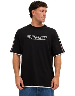 Station T-Shirt In Flint Black