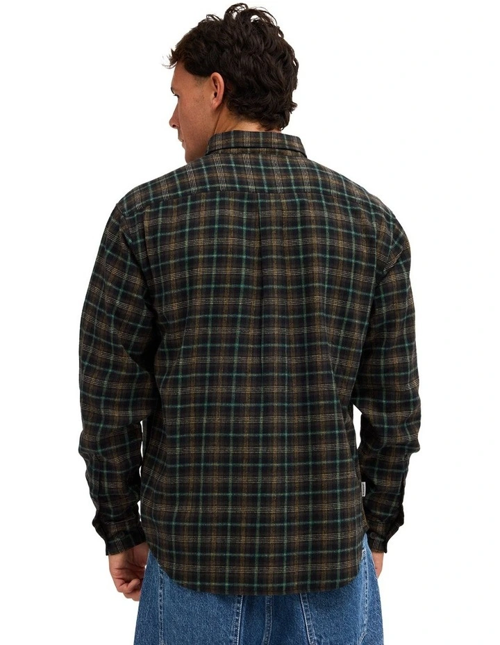 Benson Long Sleeve Shirt In Flint Black image 2