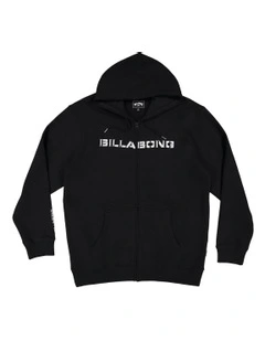 Chrome Zip Up Hoodie in Black
