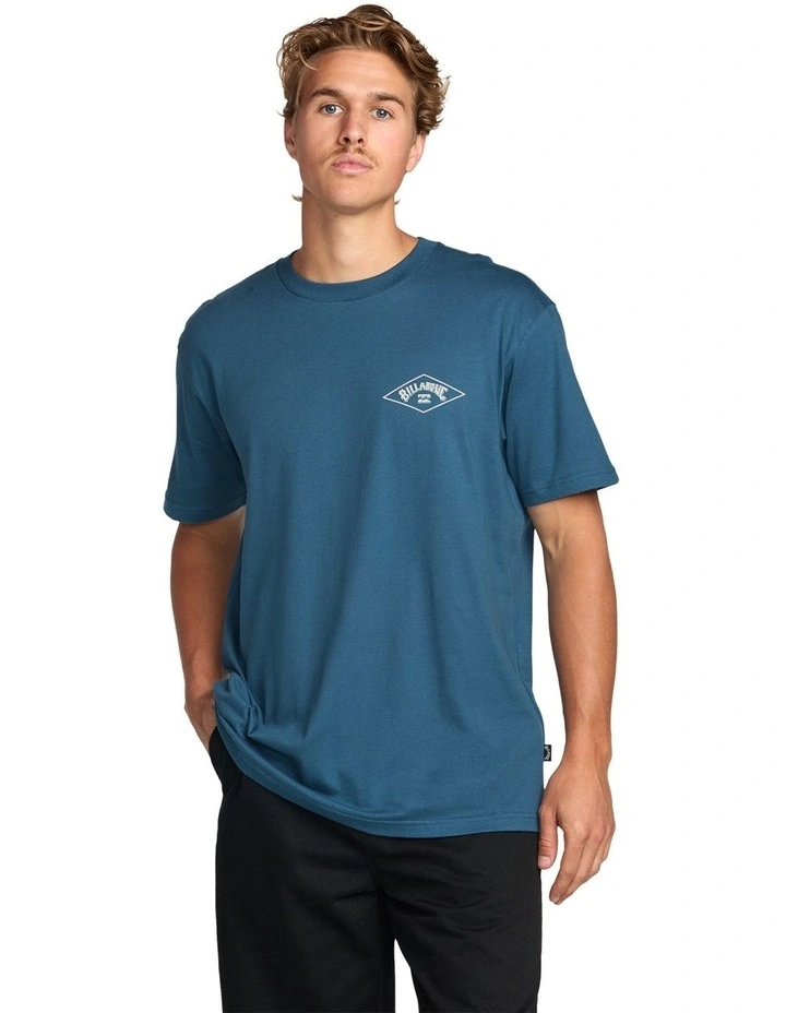 Diamond Arch Premium Short Sleeve T-Shirt In Deep Blue image 1