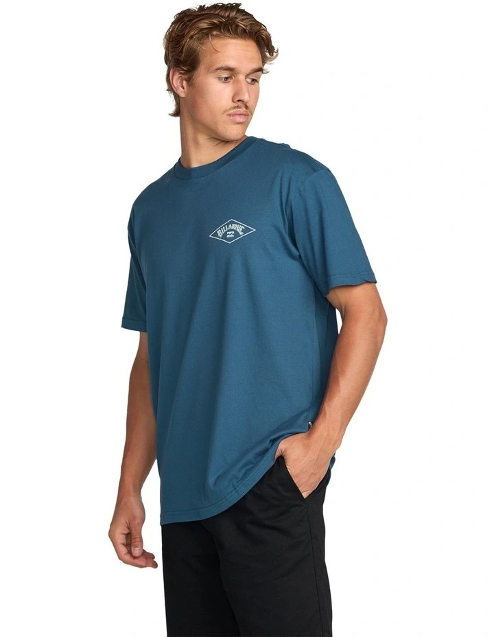 Diamond Arch Premium Short Sleeve T-Shirt In Deep Blue image 3