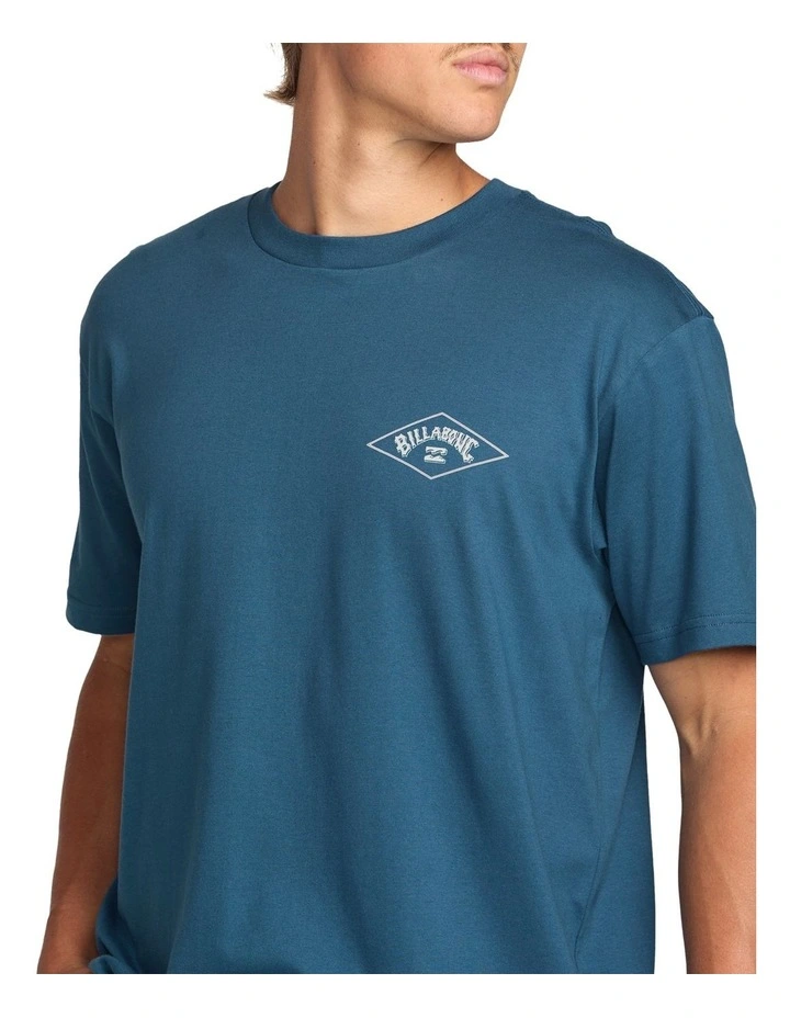 Diamond Arch Premium Short Sleeve T-Shirt In Deep Blue image 4