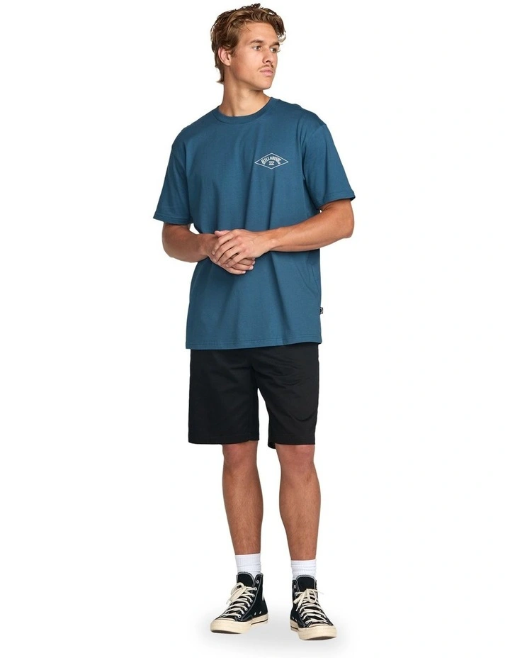 Diamond Arch Premium Short Sleeve T-Shirt In Deep Blue image 5