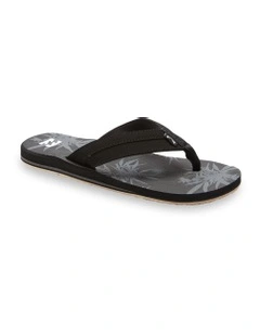 All Day Impact Print Sandals in Black