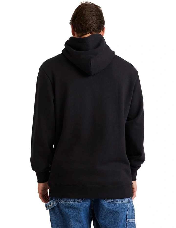 Tonal Boss Pop Pullover Hoodie in Black image 2