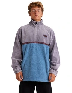 Space Lobster Half Zip Fleece Pullover in Multi