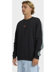 Script Crew Neck Sweater in Black