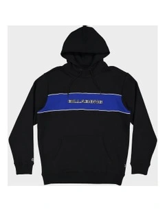 Bracket Wave Pop Pullover Hoodie in Black