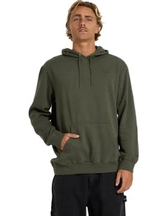 Premium Wave Wash Pullover Hoodie in Green