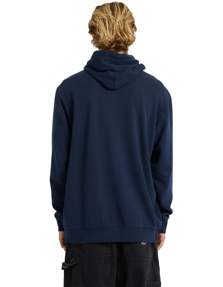 Premium Wave Wash Pullover Hoodie in Black image 2