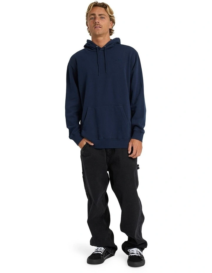Premium Wave Wash Pullover Hoodie in Black image 5