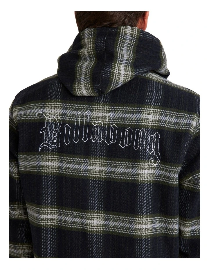 Warped Zip Up Hoodie in Black image 4
