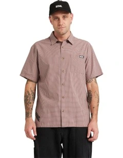 Mogul Short Sleeve Shirt in Red