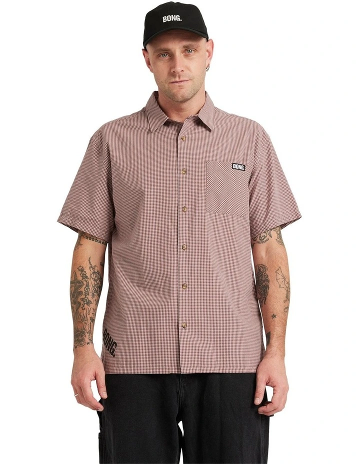 Mogul Short Sleeve Shirt in Red image 1