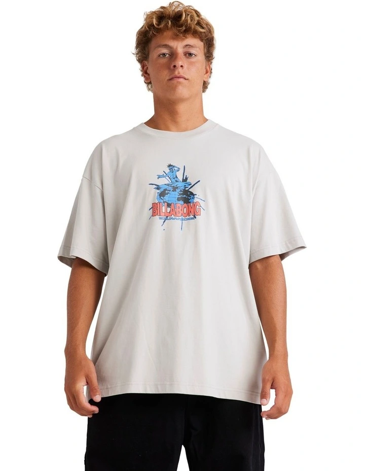 Worldwide T-shirt in Silver image 1
