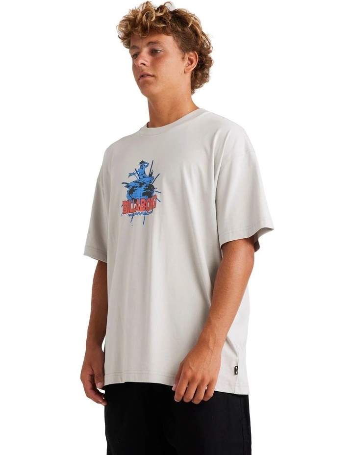 Worldwide T-shirt in Silver image 3