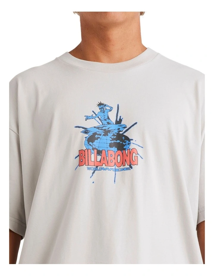 Worldwide T-shirt in Silver image 4