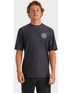 Rotor Shoreline Rash Vest In Black Heather
