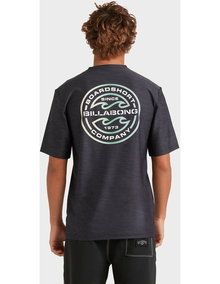 Rotor Shoreline Rash Vest In Black Heather image 2