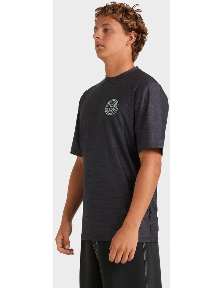 Rotor Shoreline Rash Vest In Black Heather image 3
