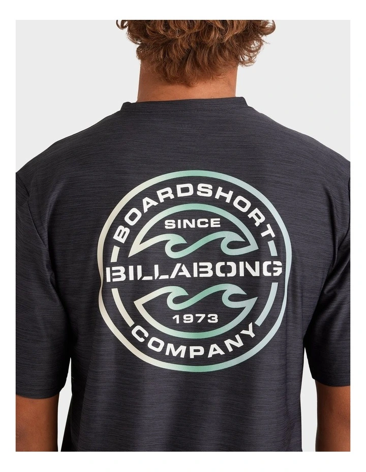Rotor Shoreline Rash Vest In Black Heather image 4