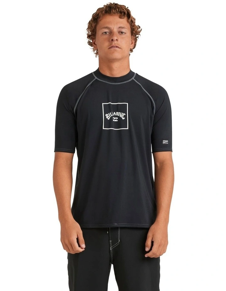 Boxed Arch Rash Vest in Black image 1