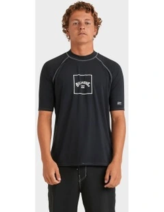 Boxed Arch Rash Vest In Black